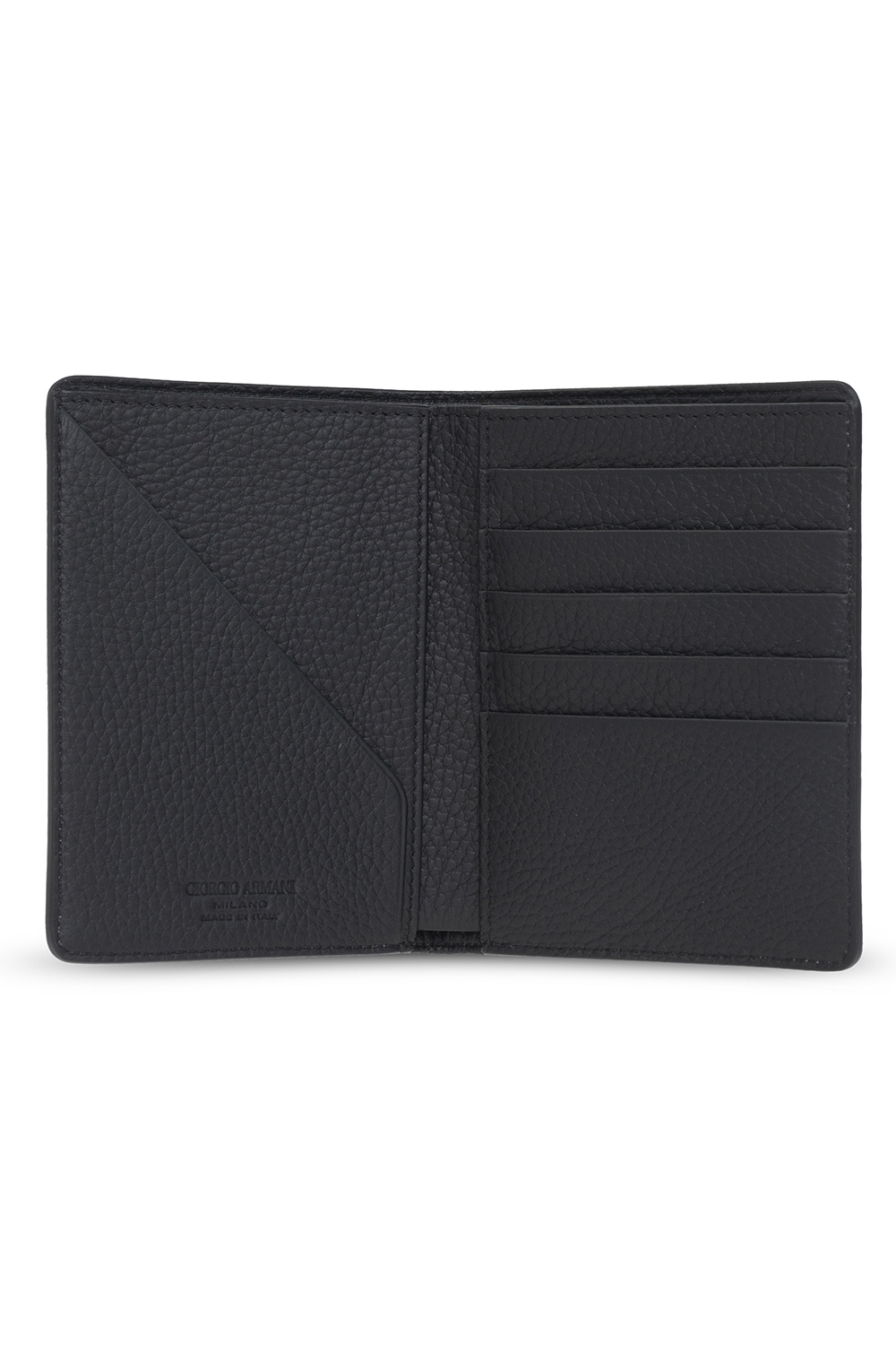 Black Leather passport holder Giorgio Armani IetpShops Morocco